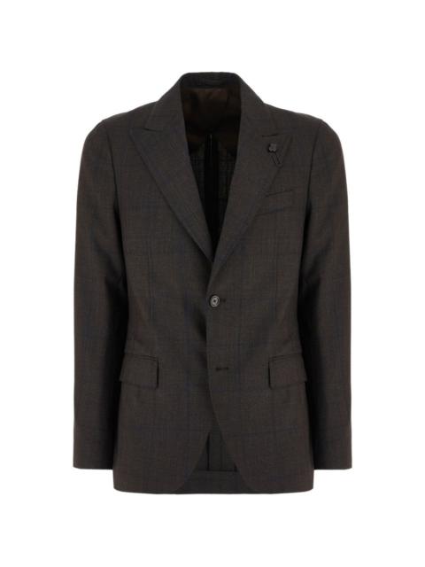 LARDINI checked buttoned suit