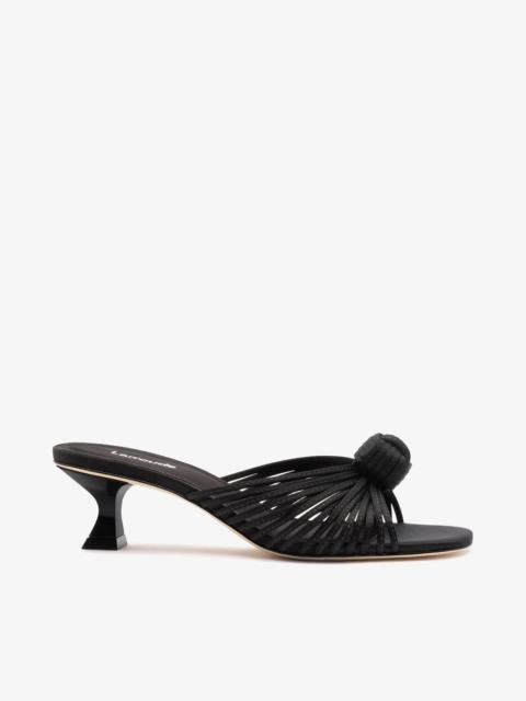 Larroudé Valerie Mule Black Satin