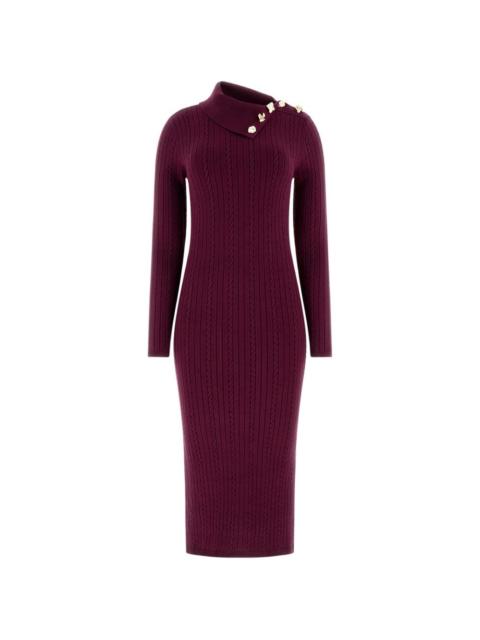 GUESS USA asymmetric-collar midi dress