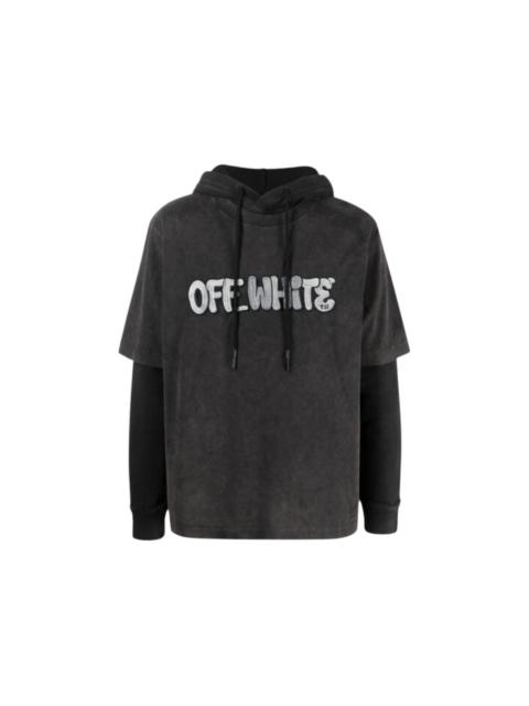 Off-White OFF-WHITE GM Vintage Double Sleeve Hoodie Black