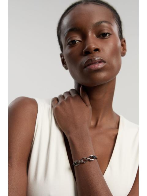 KAREN MILLEN Chain Link Leather Bracelet