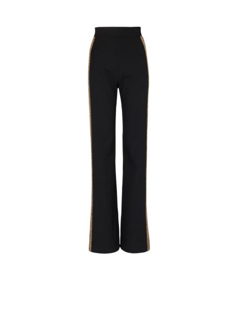 Balmain Embroidered wool Tuxedo trousers