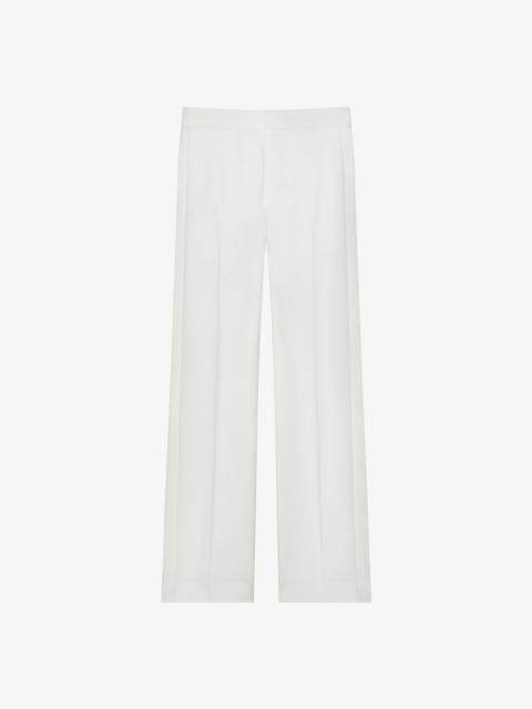 Givenchy WIDE PANTS IN WOOL AND MOHAIR WITH PIPING DETAIL