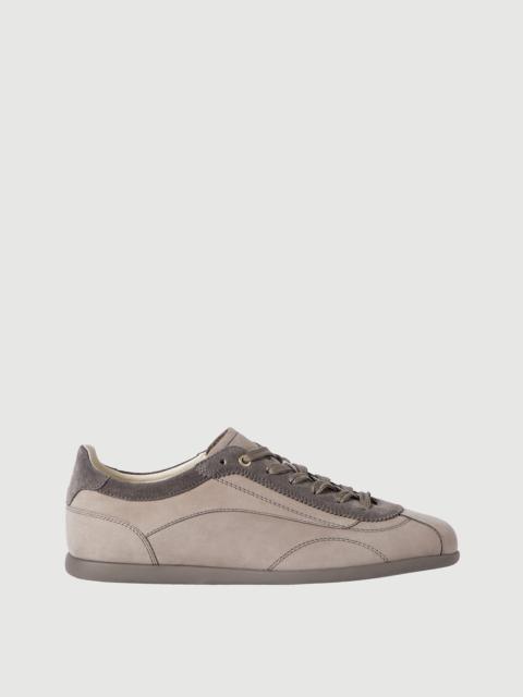 Brunello Cucinelli Nubuck and suede sneakers with slim outsole