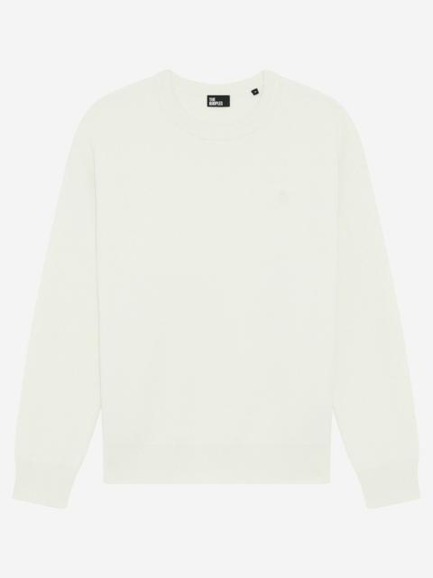 The Kooples ROUND-NECK DOUBLE-FACED WOOL SWEATER ECRU