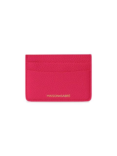 MAISON de SABRÉ Women's Leather Card Holder - Shibuya Fuchsia