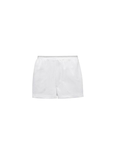 Prada Oversized mesh shorts