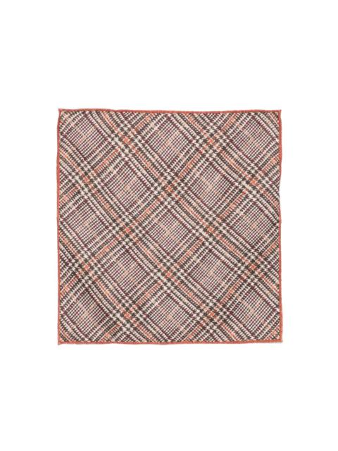 Brunello Cucinelli checked polka-dot scarf