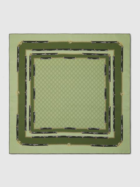 GUCCI Printed GG silk jacquard carré