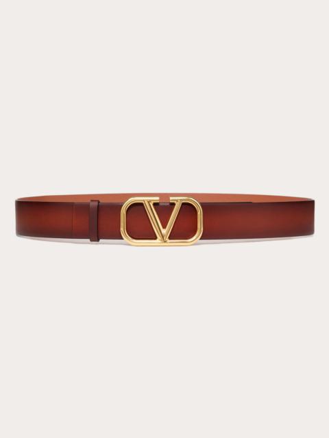 Valentino VLogo Signature Buffered Leather Belt 40 MM