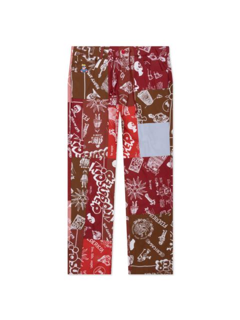 SUPER PATCHWORK TROUSER - RED