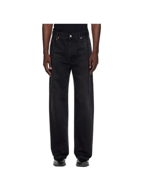 VETEMENTS Black Pinched Cut-Up Jeans