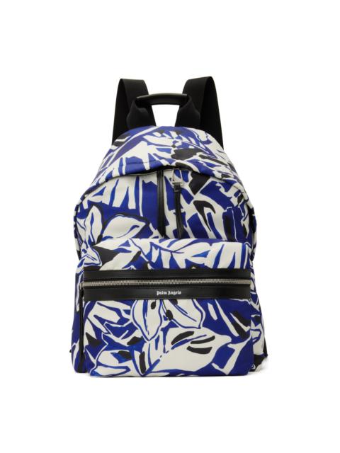 Palm Angels White & Blue Graphic Backpack