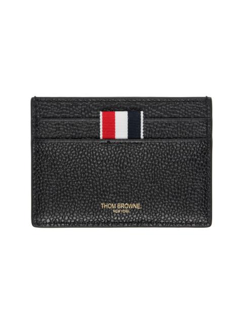 Thom Browne Black Single Card Holder With Horse Appliqué