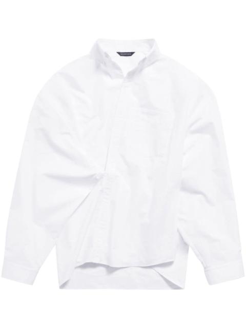 BALENCIAGA oversize wrap cotton shirt