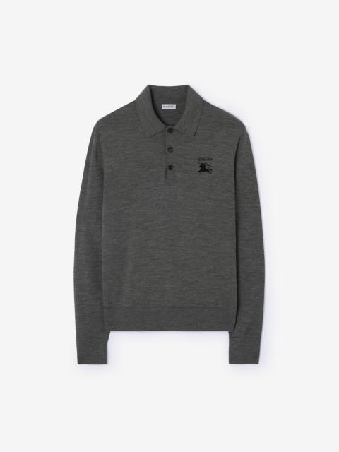 Burberry Long-sleeve Knight Wool Polo Shirt
