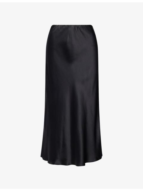 Reformation Marcia Silk Midi Skirt