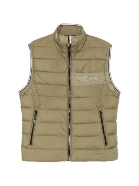 BOSS logo padded gilet