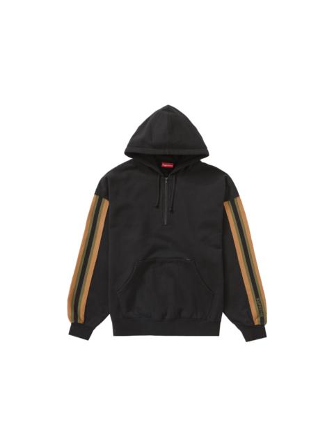 Supreme Half Zip Hooded Sweatshirt Black