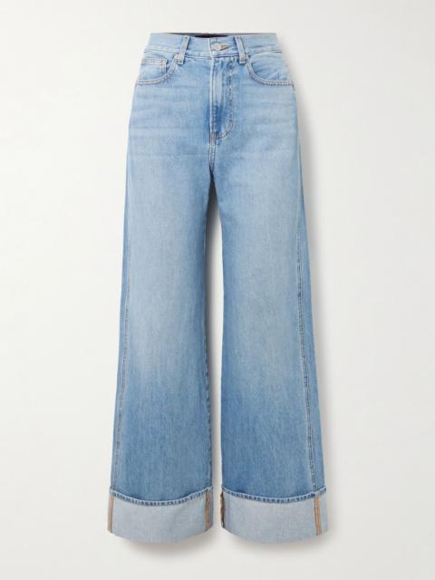 VERONICA BEARD Taylor high-rise wide-leg jeans Light denim