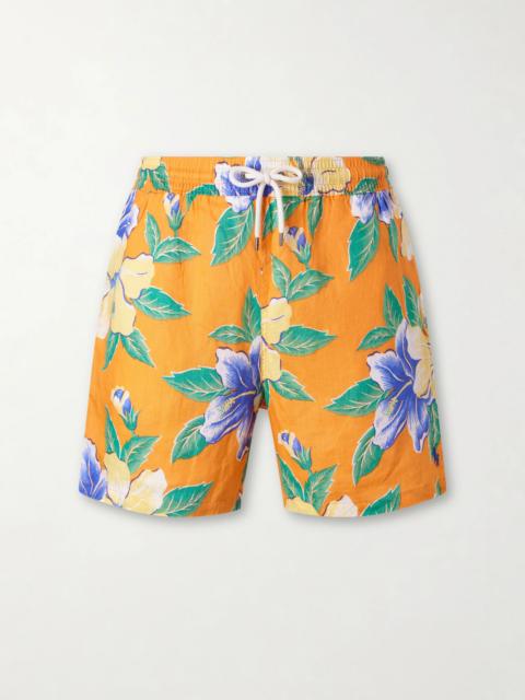 Polo Ralph Lauren Straight-Leg Mid-Length Printed Linen Swim Shorts
