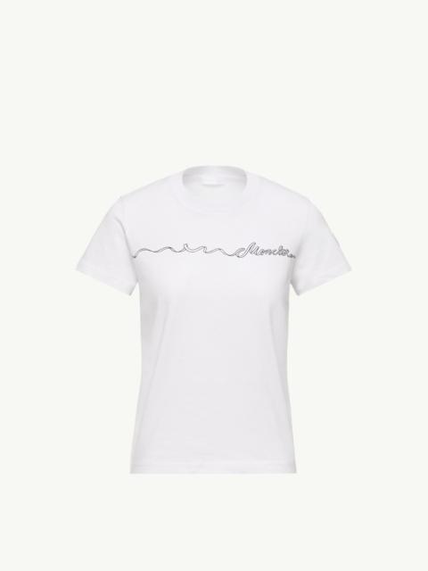 Moncler Ribbon Logo Cotton T-Shirt