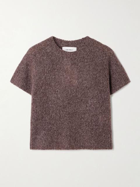 LISA YANG Siona cashmere and silk-blend T-shirt Brown