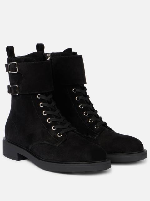 Gianvito Rossi Suede combat boots