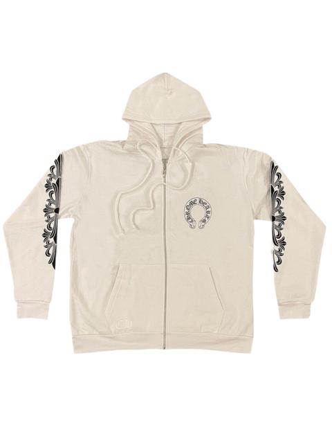 Chrome Hearts Chrome Hearts Horseshoe Logo Zip Up Hoodie 'White'