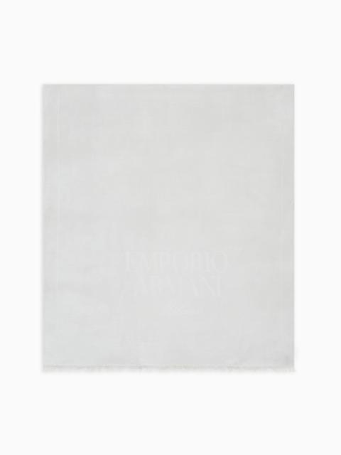 EMPORIO ARMANI MODAL BLEND STOLE WITH JACQUARD LOGO