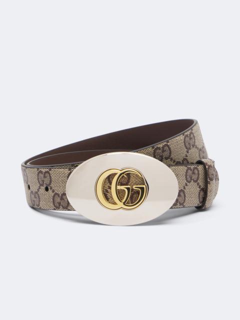 GUCCI Double G GG canvas belt