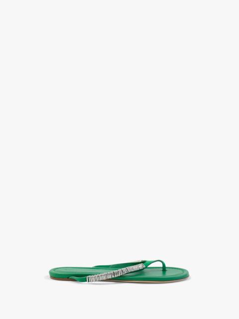 CHRISTOPHER ESBER Frida Pierced Suede Flip Flop
