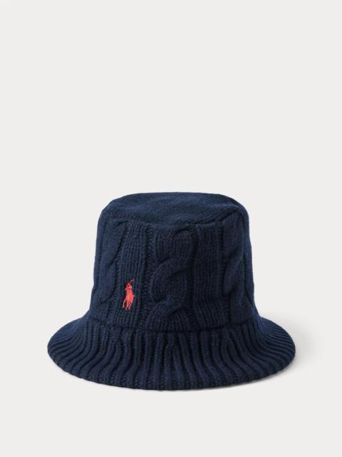 Polo Ralph Lauren Cable-Knit Wool-Blend Bucket Hat