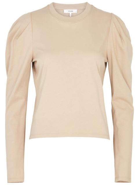 Puff-sleeve cotton top