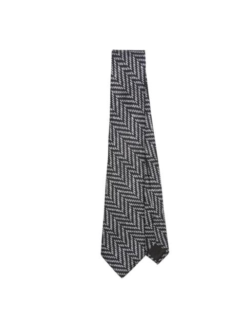 patterned-jacquard tie