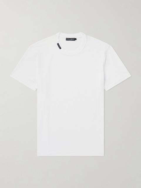 Dolce & Gabbana Logo-Appliquéd Cotton-Jersey T-Shirt