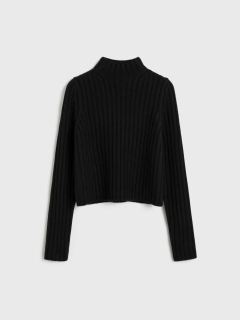 Petite chunky rib knit black