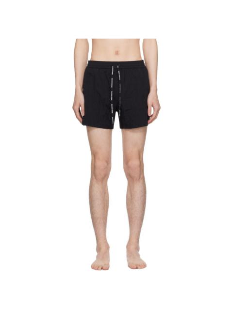 Black Jacquard Swim Shorts