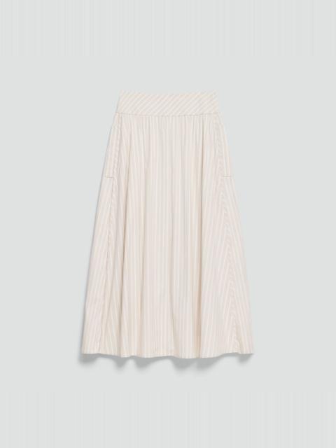 Theory Vented Skirt in Striped Cotton-Blend