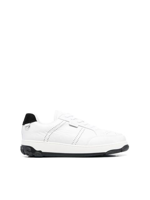 two-tone leather sneakers