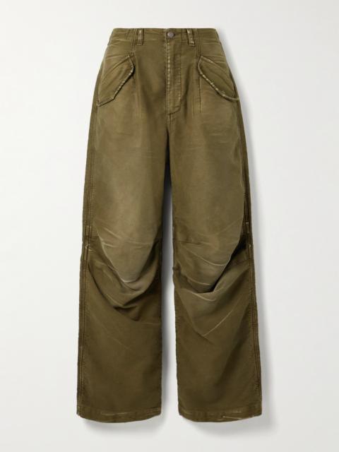 R13 Gathered Cotton-twill Straight-leg Pants