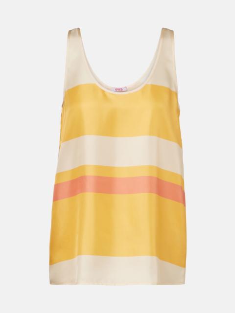 ERES Sorbets striped silk twill top