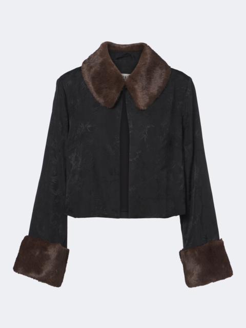 RIXO Luanne jacquard cropped jacket
