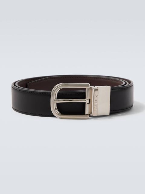 LARDINI Logo leather belt
