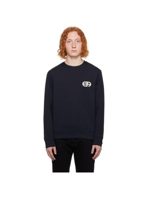 EMPORIO ARMANI Navy Embroidered Sweatshirt