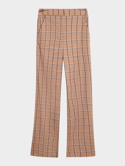 VERONICA BEARD Tonelli Plaid Wide-Leg Pants