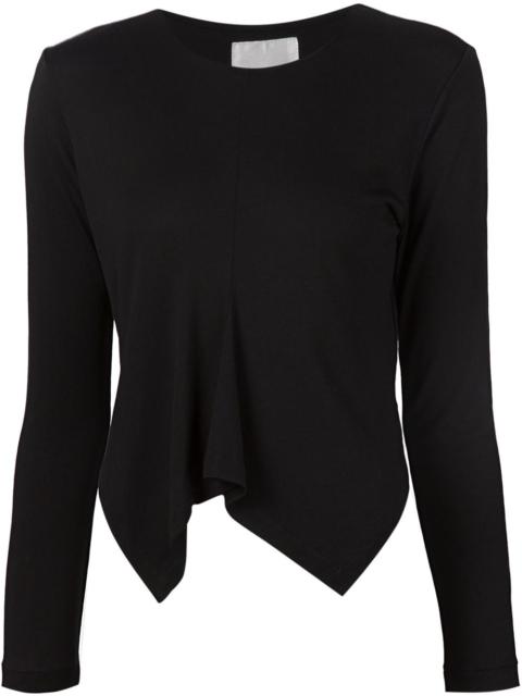 Noir Kei Ninomiya asymmetric hem longsleeve T-shirt