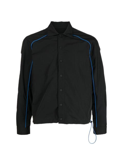 Unravel rear-logo print shirt jacket