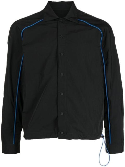 Unravel rear-logo print shirt jacket