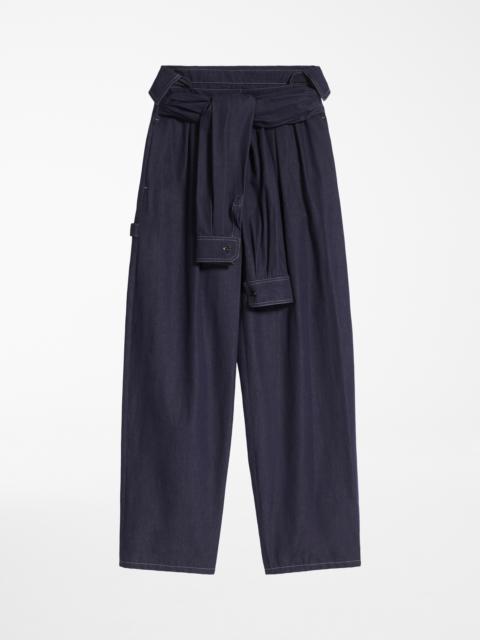Max Mara SONALE Denim-effect cotton trousers